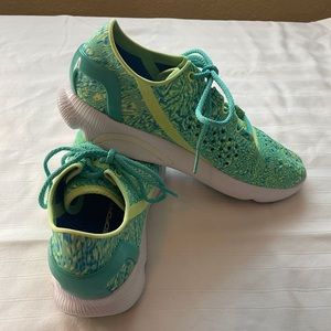 Green and yellow workout shoes. Size 8.5